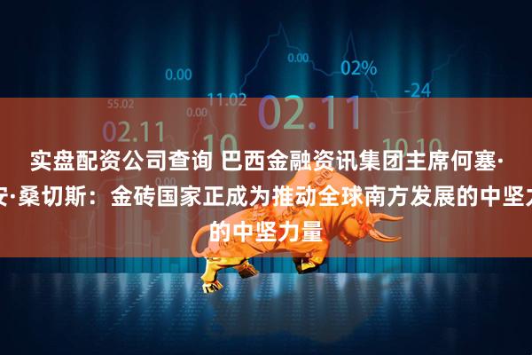 实盘配资公司查询 巴西金融资讯集团主席何塞·胡安·桑切斯：金砖国家正成为推动全球南方发展的中坚力量